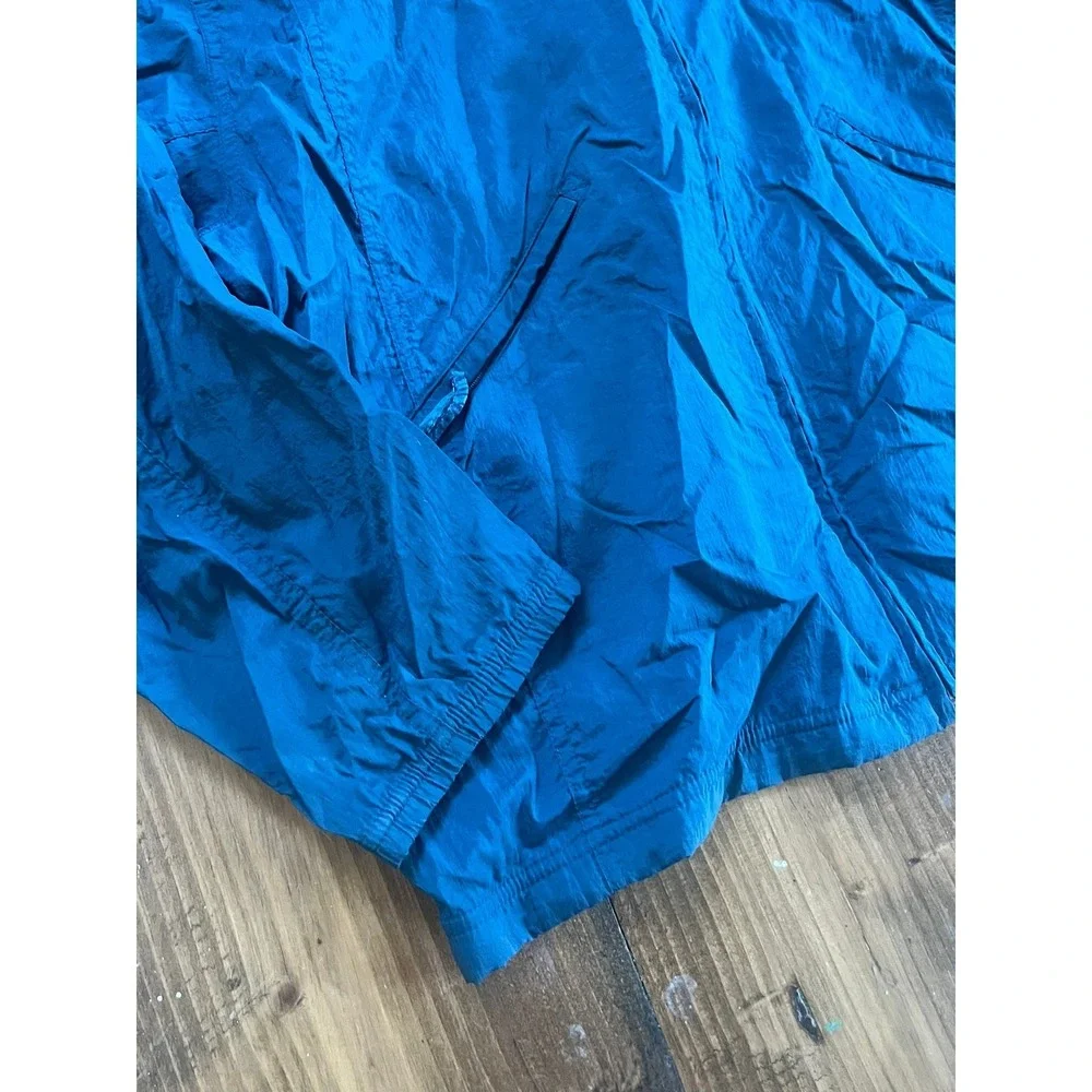 Vintage Nike Windbreaker Jacket Teal Blue‎ Full Zip Nylon Large F50105USH